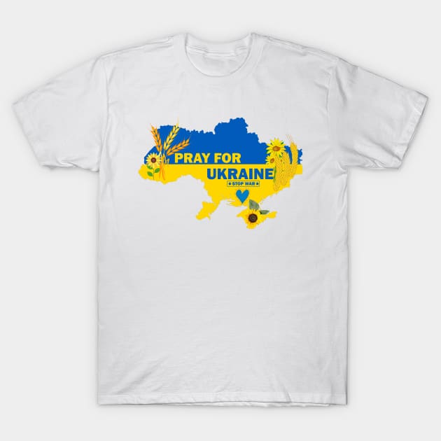 Pray foe Ukraine T-Shirt by tashashimaa